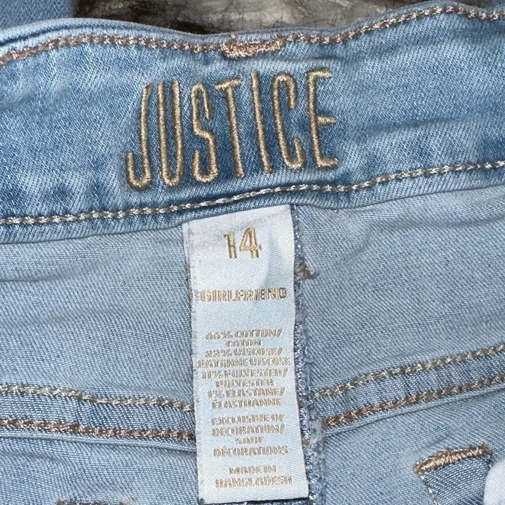 Justice Light Wash Skinny Jeans